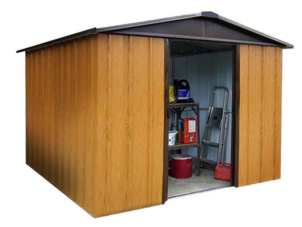 Trigano - Abri Métal 108WGY - S.H. T. 7,18 m² - H. 212cm - Marron bois Trigano - Imagen 1
