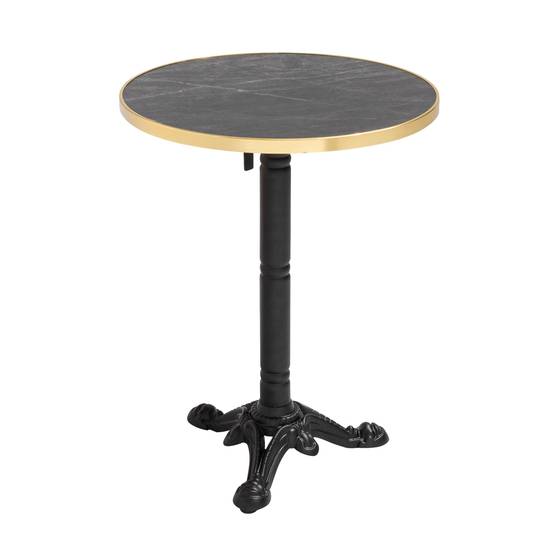 Oviala - Ensemble table de terrasse marbre noir et 2 chaises bleu Montmartre - Oviala - Image 3