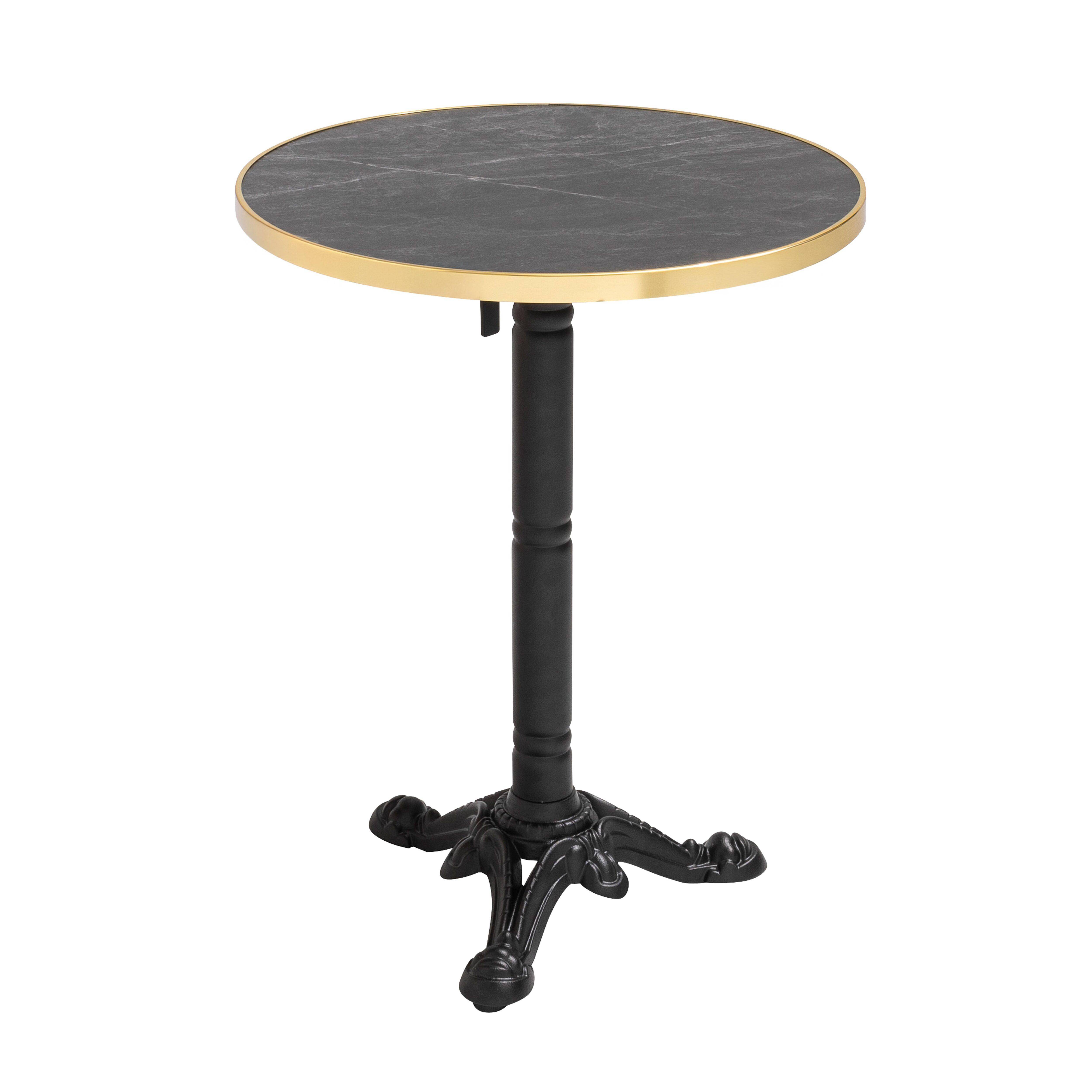 Oviala - Ensemble table de terrasse marbre noir et 2 chaises bleu Montmartre - Oviala - Image 3