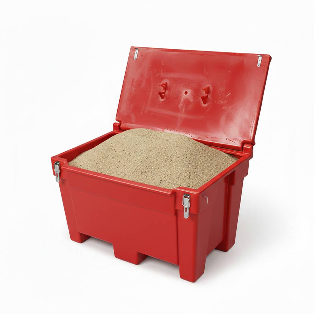 Bac à sable incendie/ à sel de déneigement 200l+grenouilleres-plast'up rotomoulage - Imagen 2