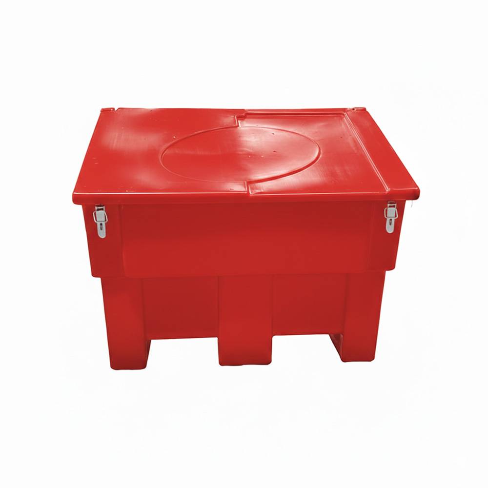 Bac à sable incendie/ à sel de déneigement 200l+grenouilleres-plast'up rotomoulage - Imagen 3