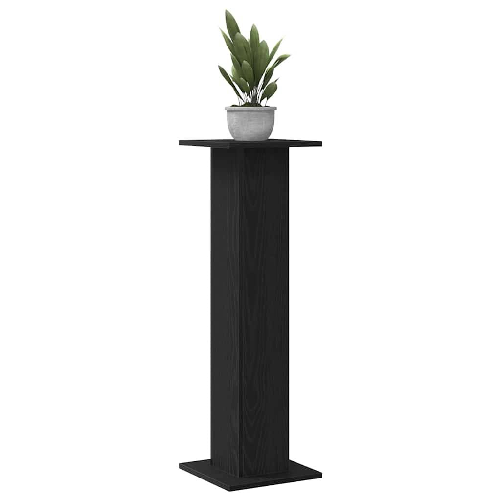 Lot de 2 Supports de Plante Colonne Bois Ingénierie Finition Mate pour Salon Intérieur Chêne Noir 95 cm – ComfortXL Outdoor Living - Image 3