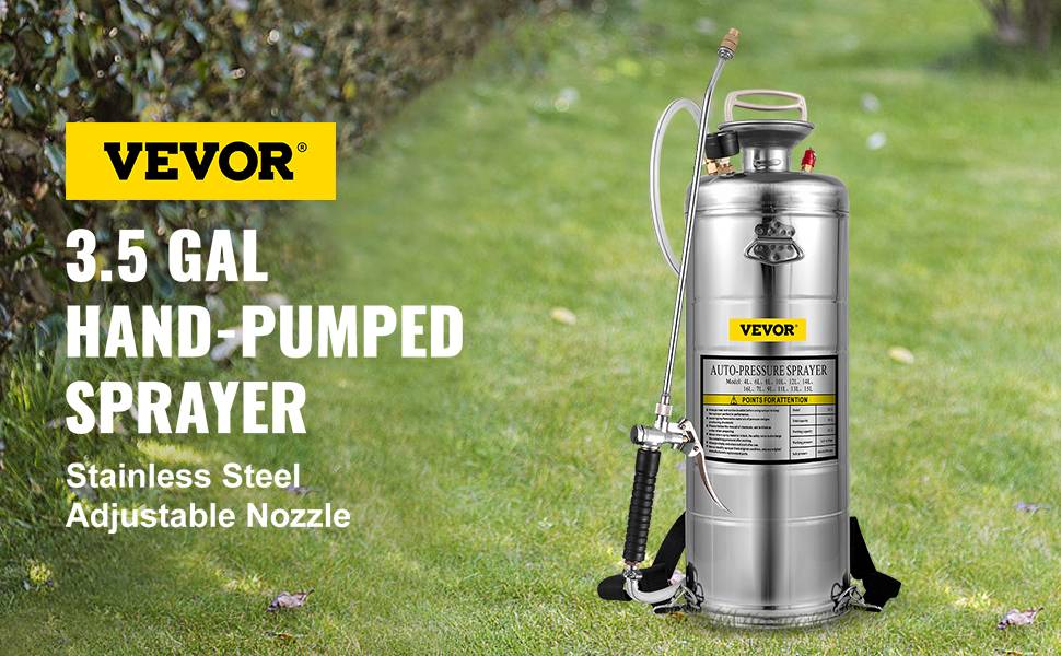 VEVOR Pulvérisateur jardin inox 12L. Brumisateur pour plantes et nettoyage. Usage domestique et industriel. - Image 9