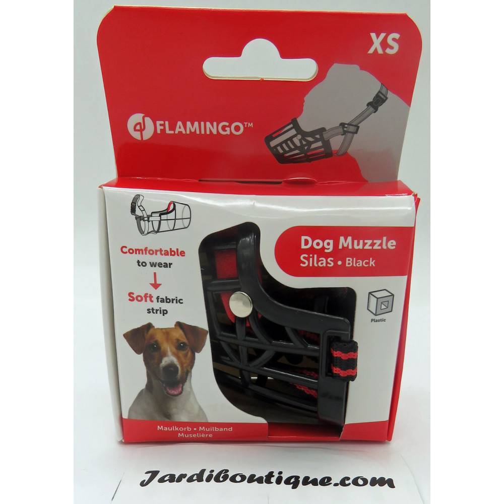Muselière SILAS XS noir.  24 cm 30-38 cm. pour chien. - Imagen 1