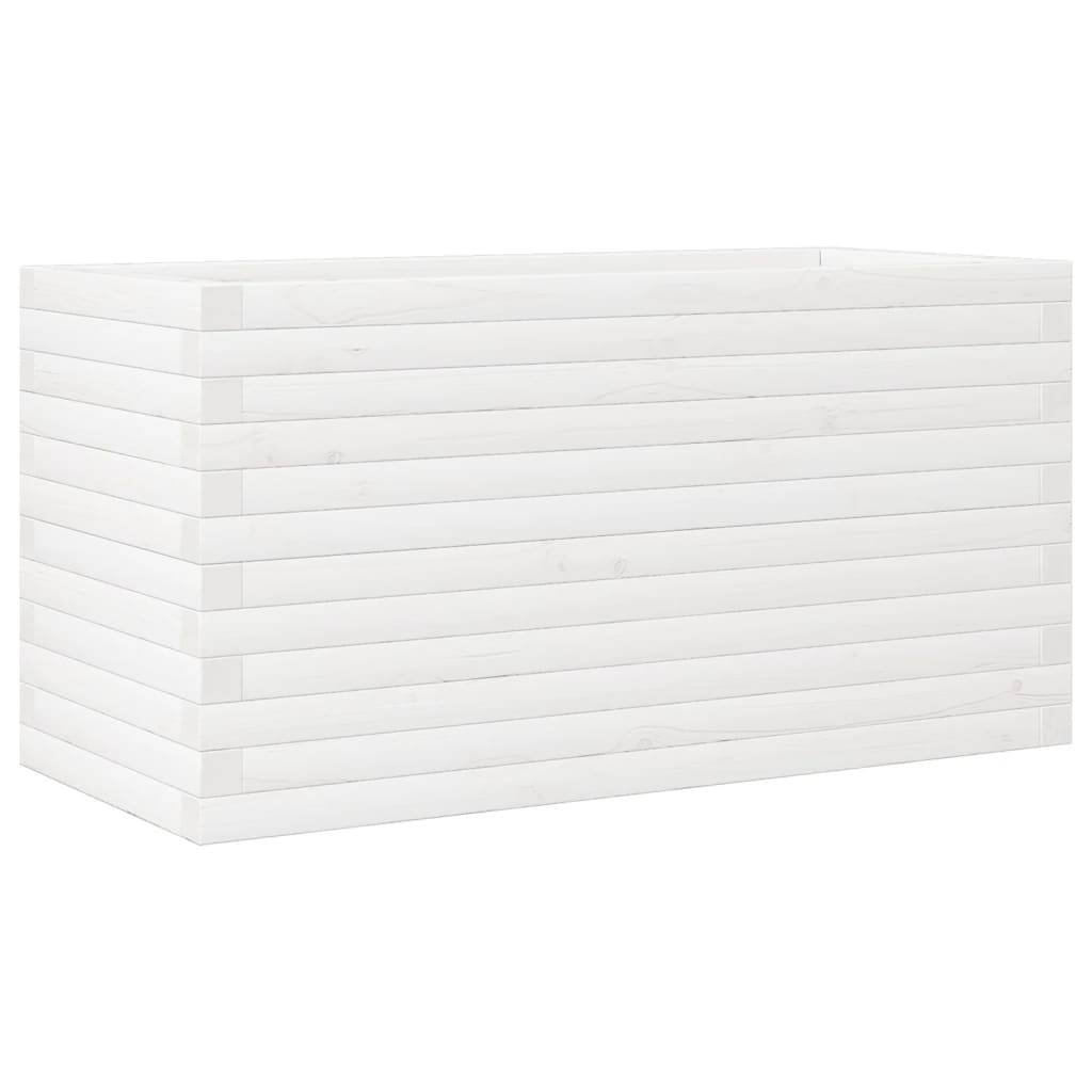 Maison Chic - Jardinière, Bac à fleurs, Pot de fleurs blanc 90x40x46 cm bois de pin massif - Imagen 1