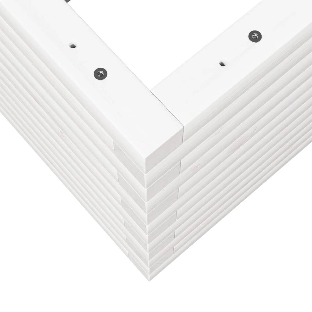 Maison Chic - Jardinière, Bac à fleurs, Pot de fleurs blanc 90x40x46 cm bois de pin massif - Imagen 8