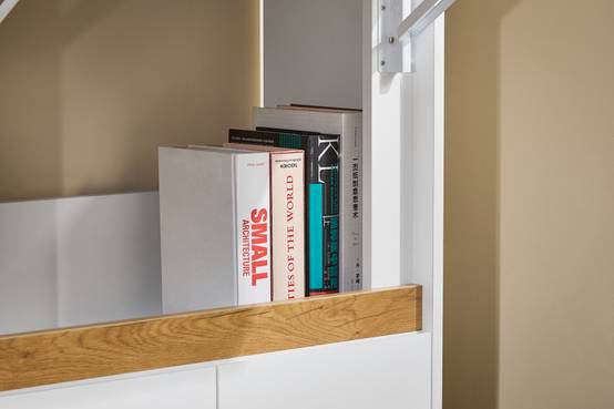 SoBuy Bureau Compact Multifonctionnel avec 2 Tiroirs et Étagères, Bureau de Gaming et Rangement, Blanc Naturel 63x67x93 cm FWT109-WN - Image 9