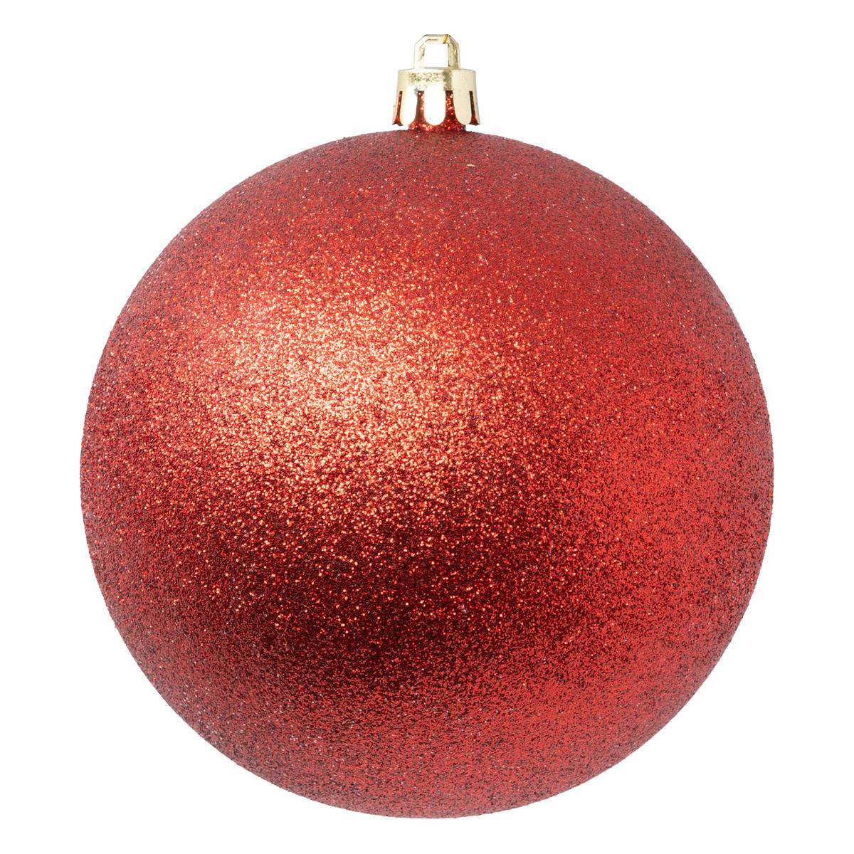 Fééric Lights & Christmas - Boule de Noël plastique 100mm x6 rouge et blanc - Atmosphera Créateur d'intérieur - Imagen 2