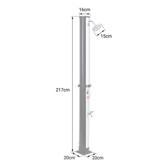 Douche solaire FIDGI noire et argent 35L - HAPPY GARDEN - Imagen 6