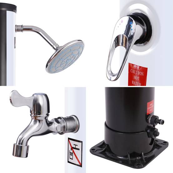 Douche solaire FIDGI noire et argent 35L - HAPPY GARDEN - Imagen 3