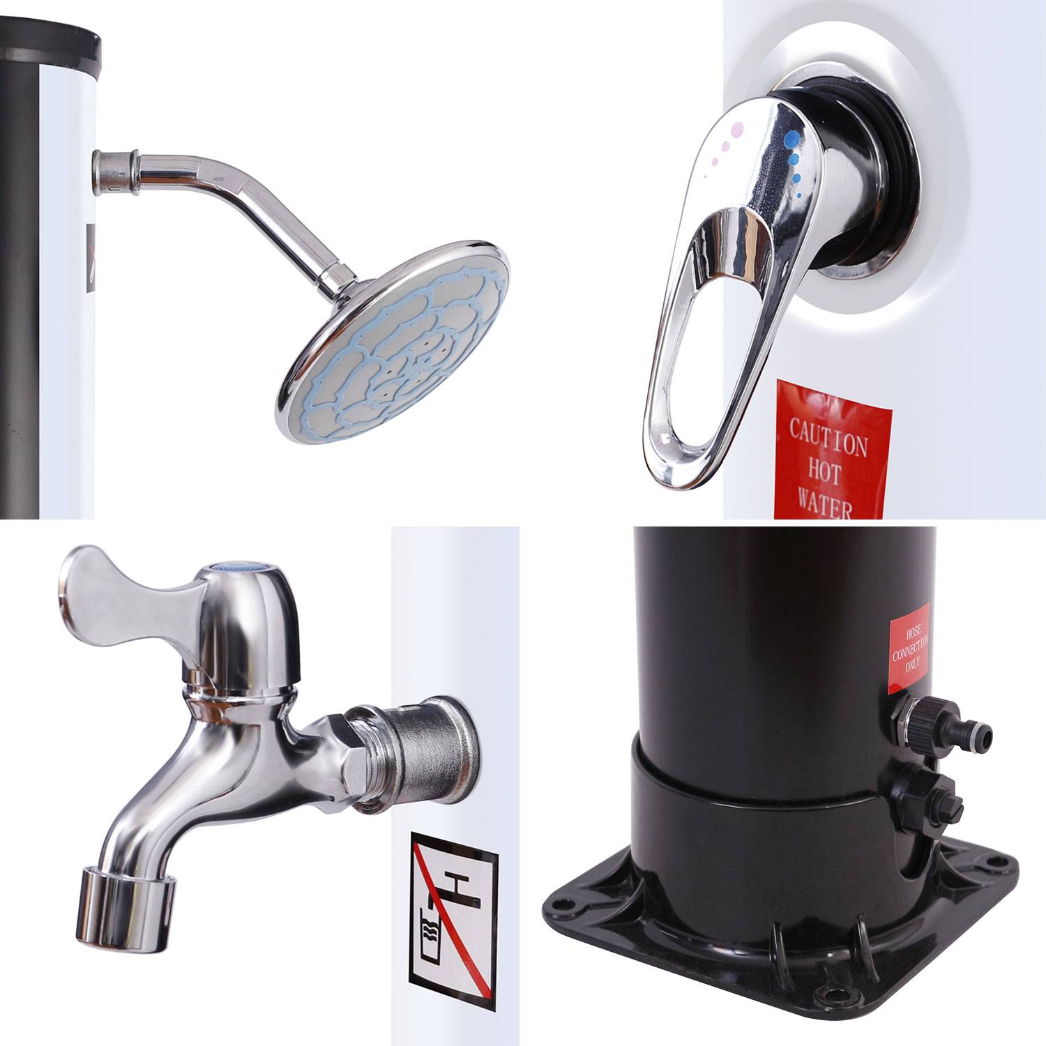 Douche solaire FIDGI noire et argent 35L - HAPPY GARDEN - Imagen 3
