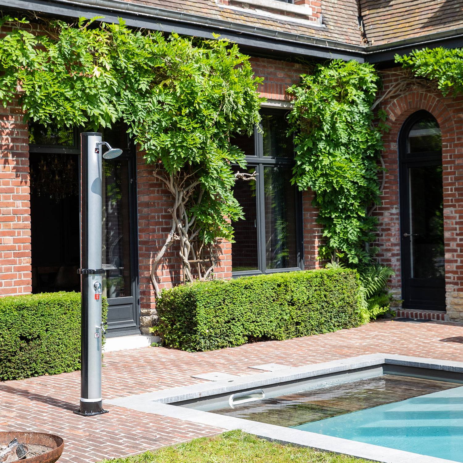 Douche solaire FIDGI noire et argent 35L - HAPPY GARDEN - Imagen 2