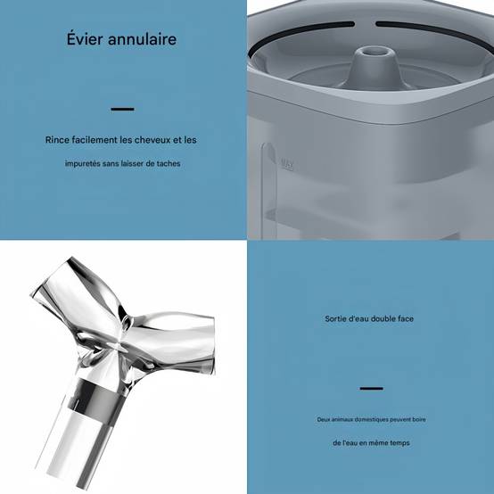 IntiMeg - Fontaine à eau 2 litres pour chats et petits chiens Bleu IntiMeg - Image 7