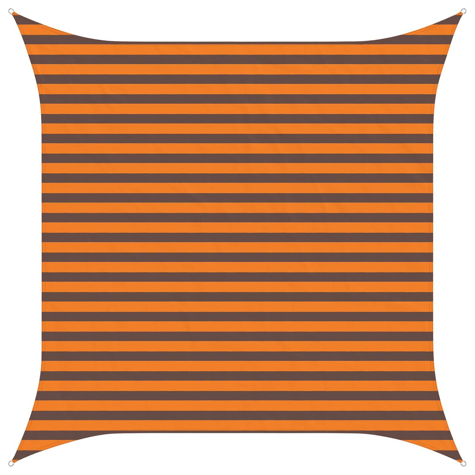 PANGIVO - Voile d'ombrage polyester Oxford orange et marron 300 x 300 cm - PANGIVO - Image 1