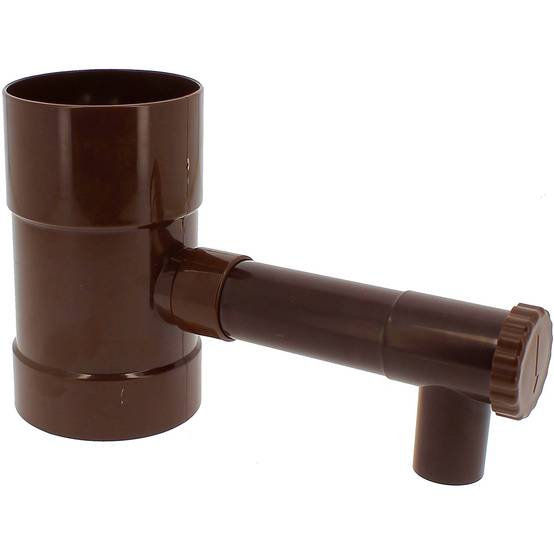 Gt Market - Récupérateur d'eau de pluie marron pour gouttière 100 mm - GT MARKET - Image 1