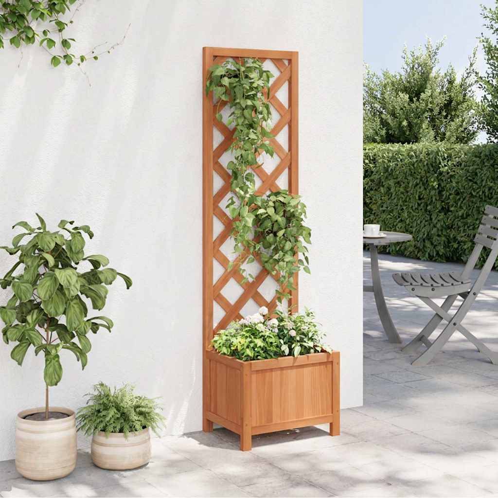Vidaxl - Jardinière avec treillis 40x30x135 cm bois massif de sapin vidaXL 41297 - Image 4
