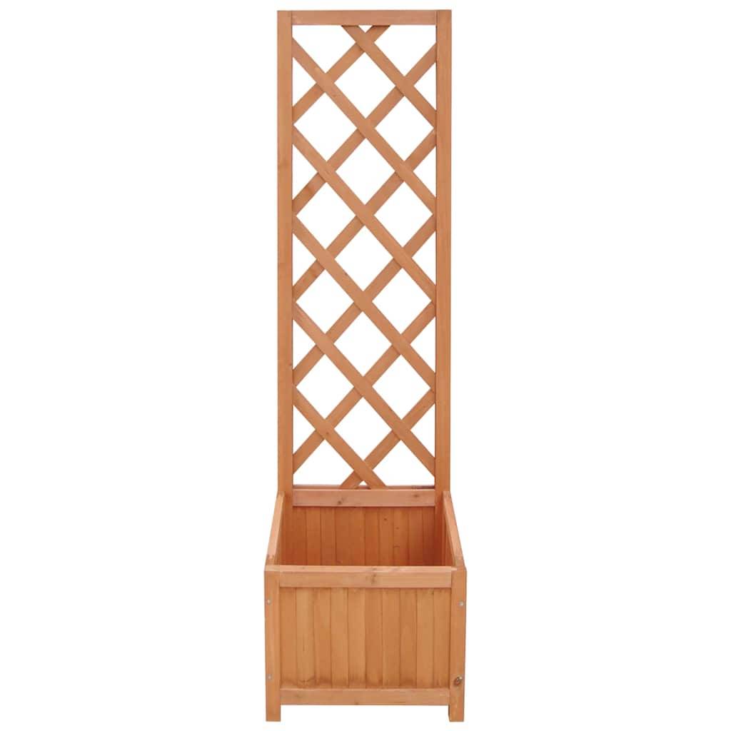 Vidaxl - Jardinière avec treillis 40x30x135 cm bois massif de sapin vidaXL 41297 - Image 5