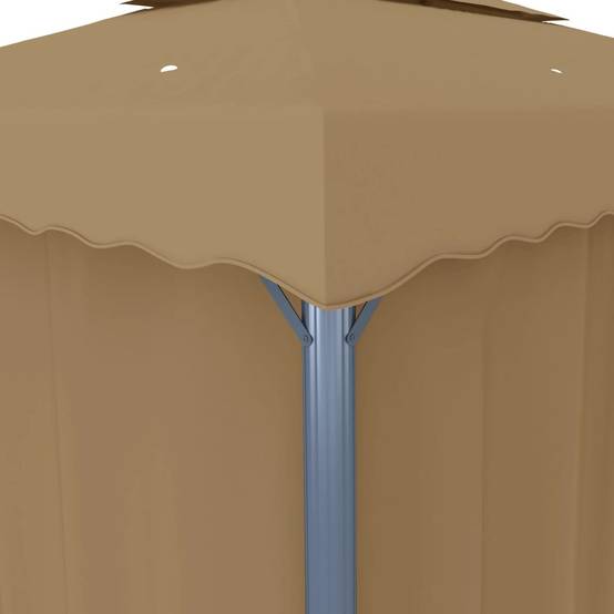 Tonnelle Aluminium Taupe 3 x 3 x 2.7 m - PANGIVO - Image 5