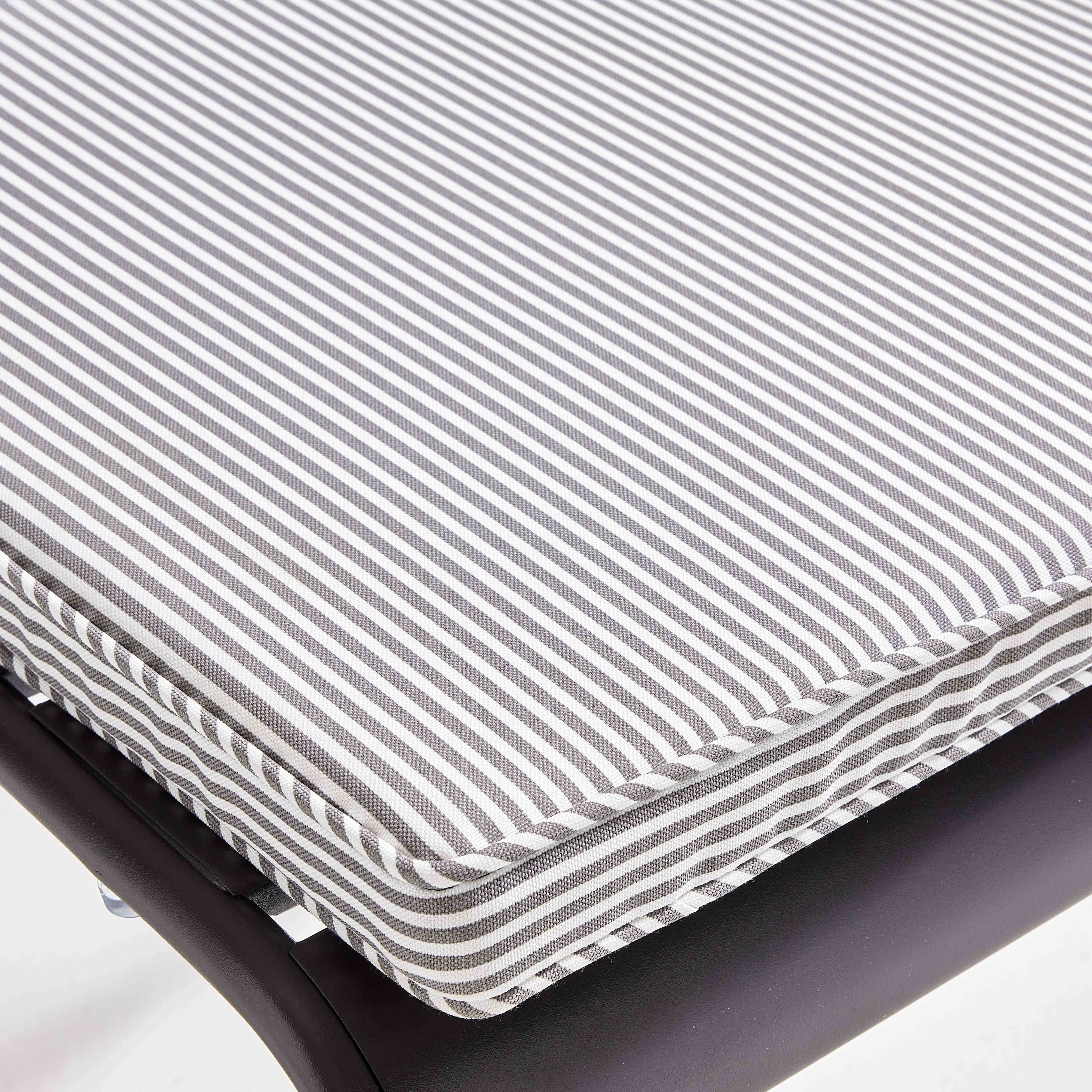 Oviala - Lot de 4 galettes de chaise polyester linea gris 40x40x3 cm - Oviala - Imagen 4