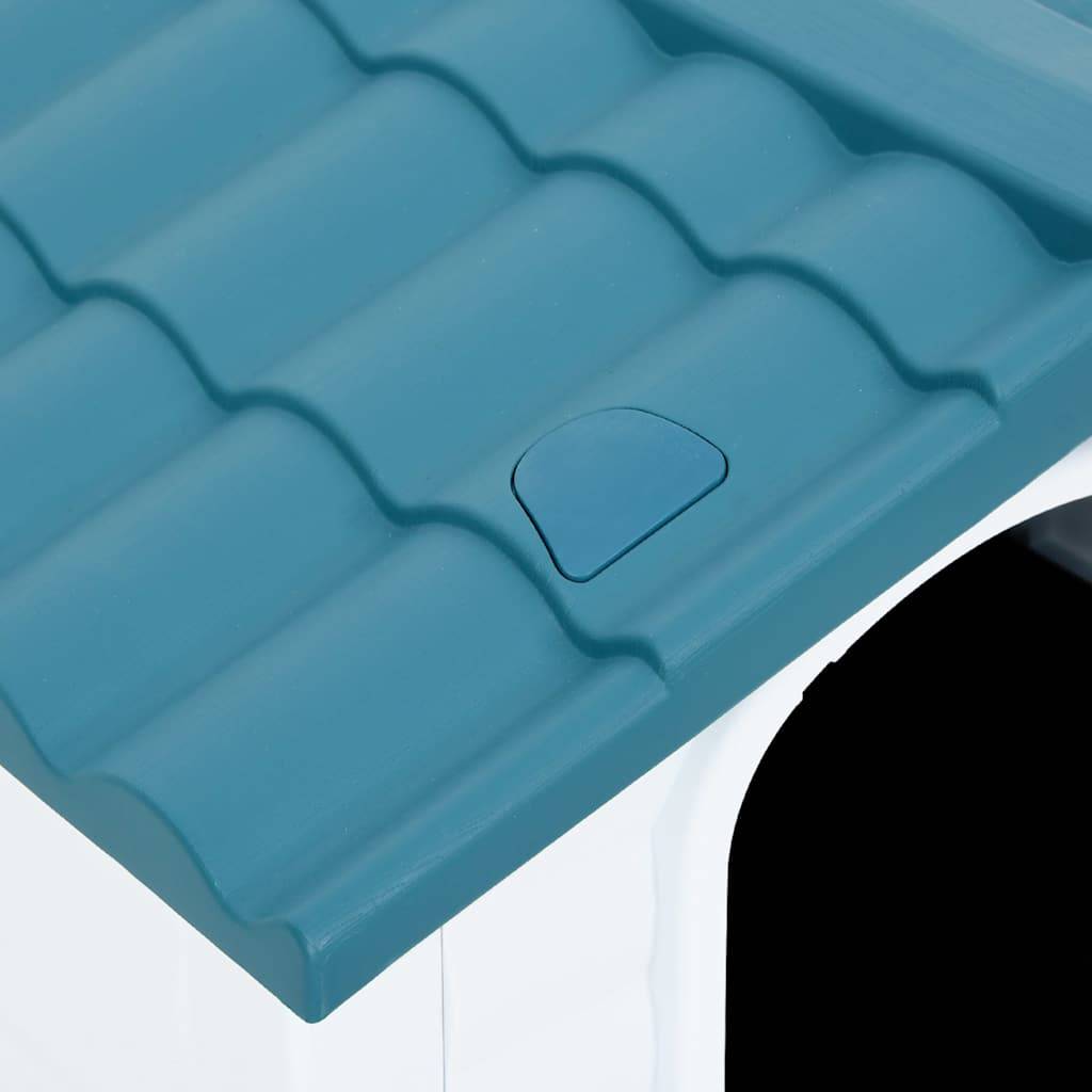 Vidaxl - Niche pour chien Bleu 90,5x68x66 cm Polypropylène vidaXL 152229 - Imagen 8