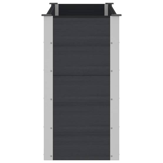 ComfortXL - Bac Surélevé Composite Aluminium Extérieur Culture Légumes Fleurs Fond Ouvert 150x50x91cm Noir - ComfortXL Outdoor Living - Image 4