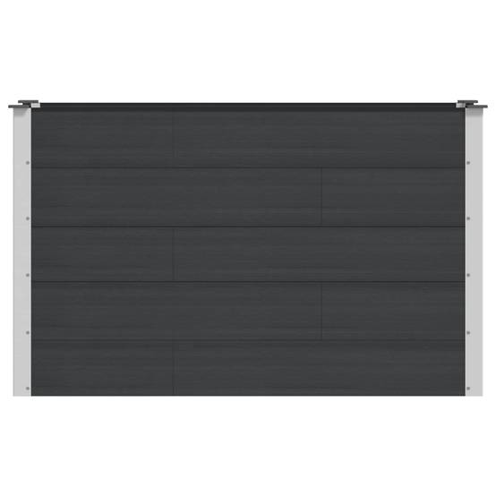 ComfortXL - Bac Surélevé Composite Aluminium Extérieur Culture Légumes Fleurs Fond Ouvert 150x50x91cm Noir - ComfortXL Outdoor Living - Image 3
