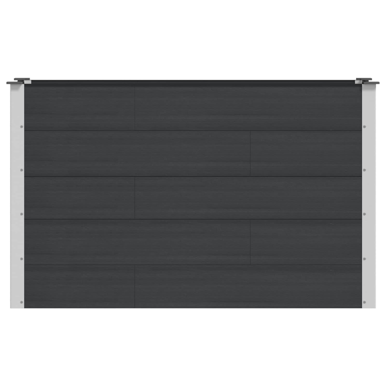 ComfortXL - Bac Surélevé Composite Aluminium Extérieur Culture Légumes Fleurs Fond Ouvert 150x50x91cm Noir - ComfortXL Outdoor Living - Image 3
