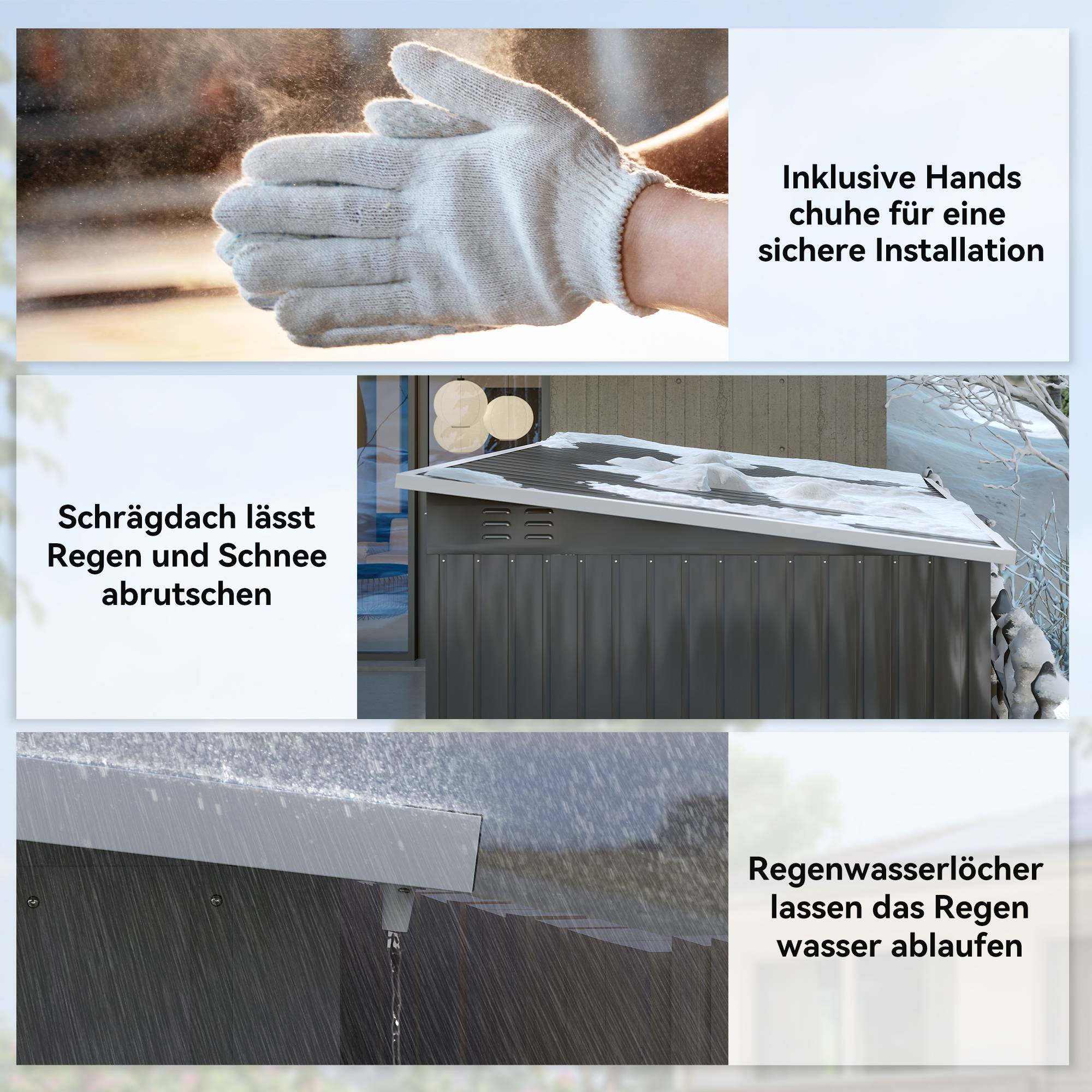 ComfortXL - Abri de jardin métal gris foncé 260 x 177 x 190 cm avec fenêtre et porte large verrouillable - ComfortXL Outdoor Living - Image 9