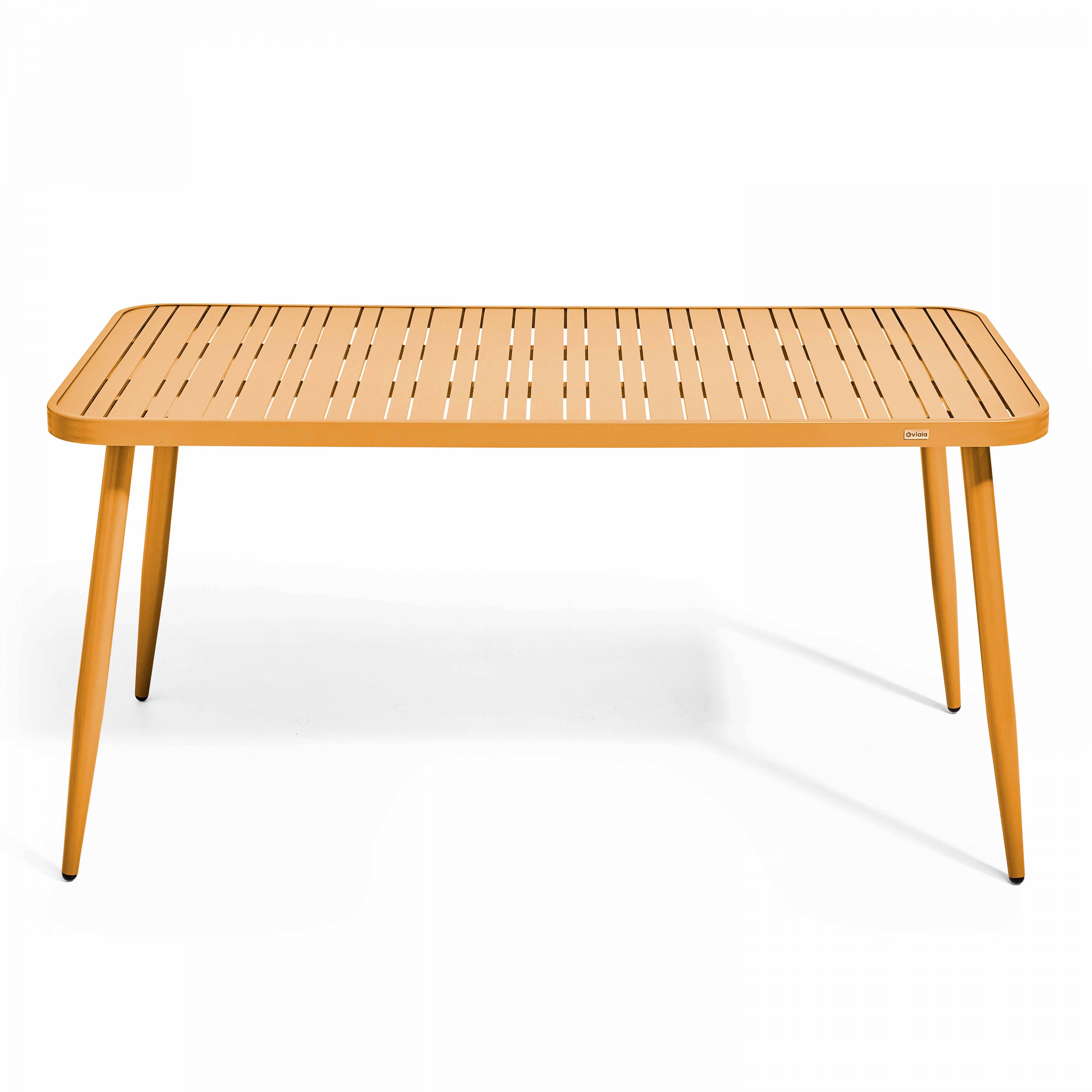 Oviala - Table de jardin en aluminium jaune moutarde Bristol - Oviala - Imagen 2