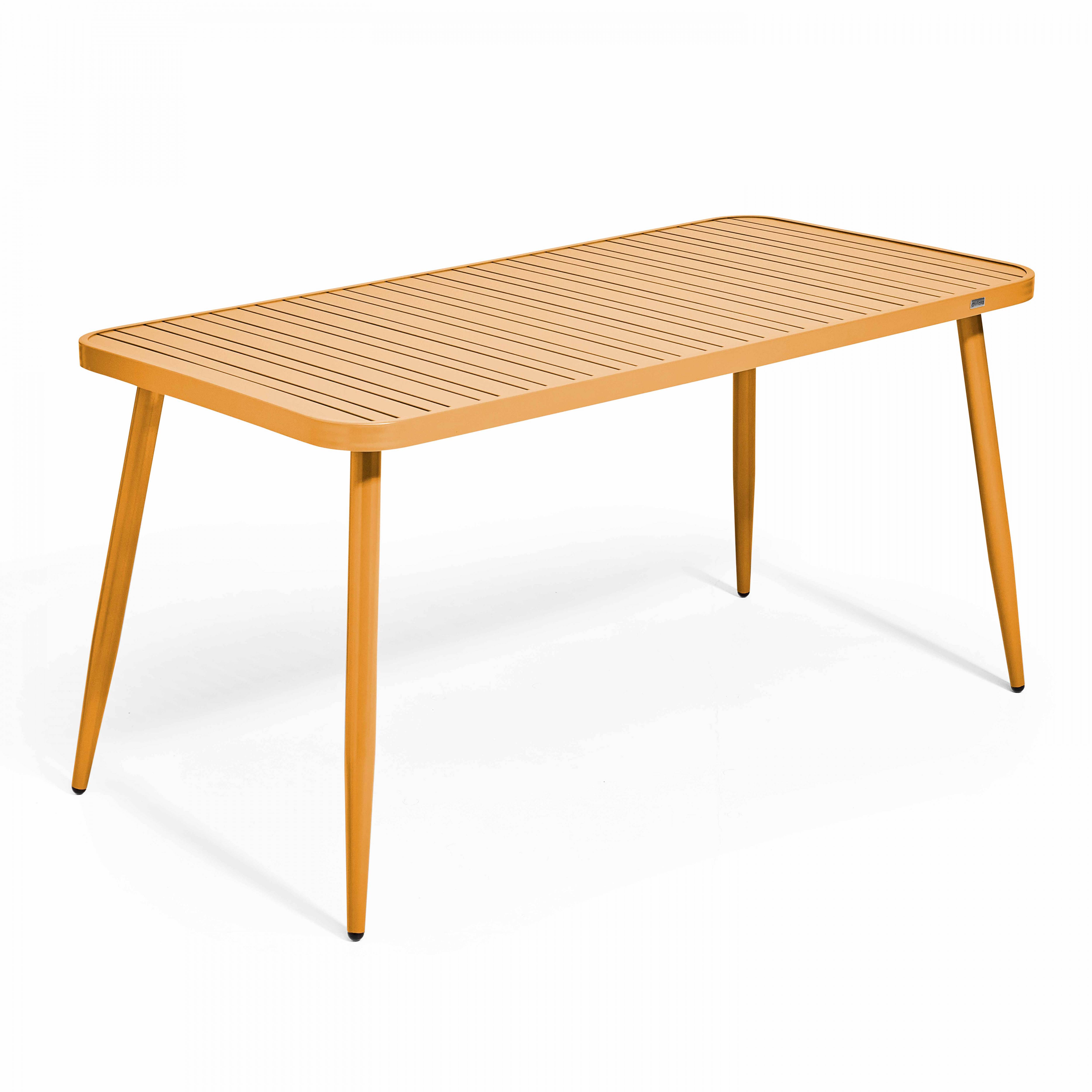 Oviala - Table de jardin en aluminium jaune moutarde Bristol - Oviala - Imagen 1