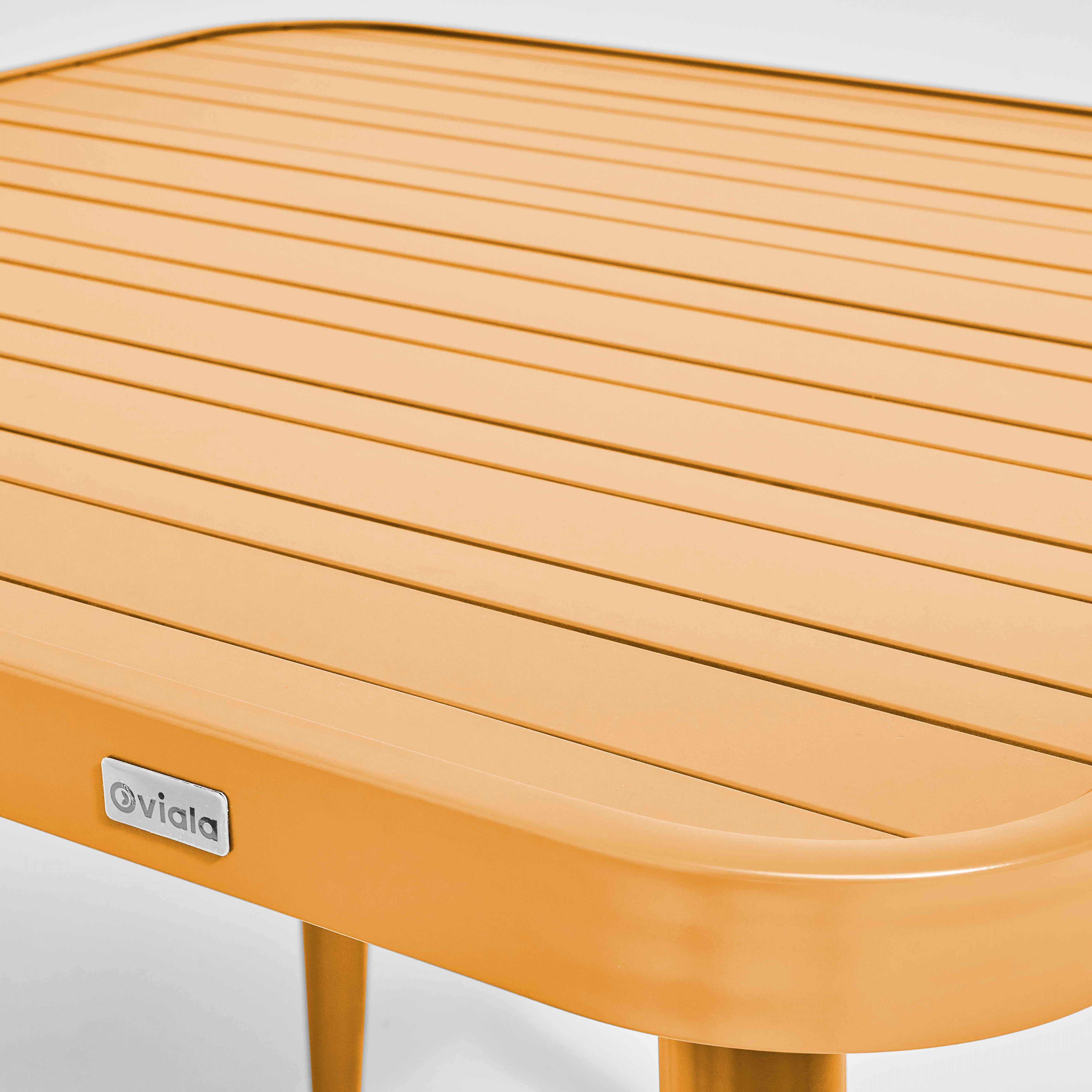Oviala - Table de jardin en aluminium jaune moutarde Bristol - Oviala - Imagen 3