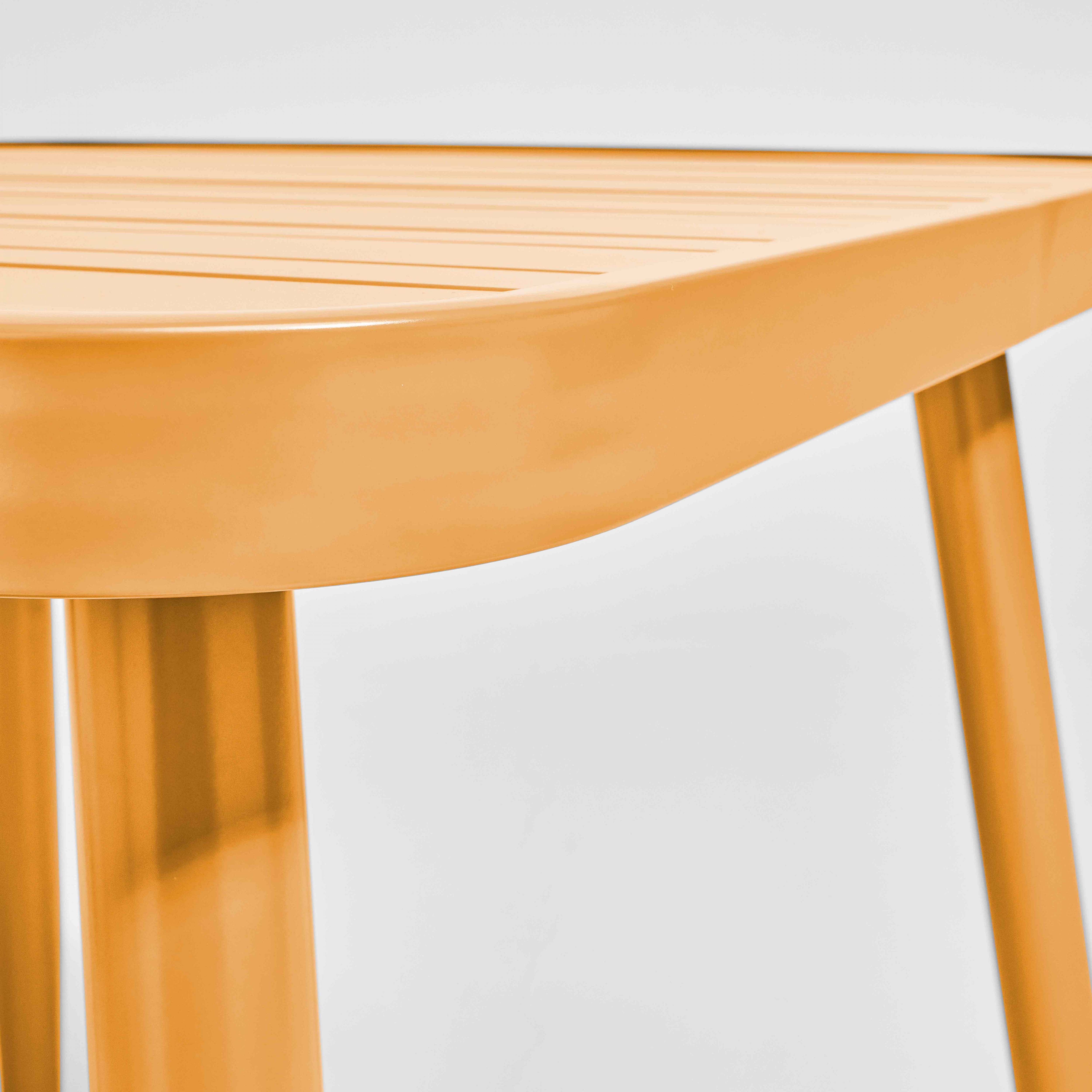 Oviala - Table de jardin en aluminium jaune moutarde Bristol - Oviala - Imagen 4