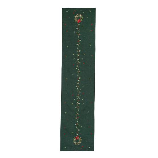 Atmosphera - Chemin de table Elma vert 40 x 172 cm - Atmosphera Créateur d'intérieur - Image 3