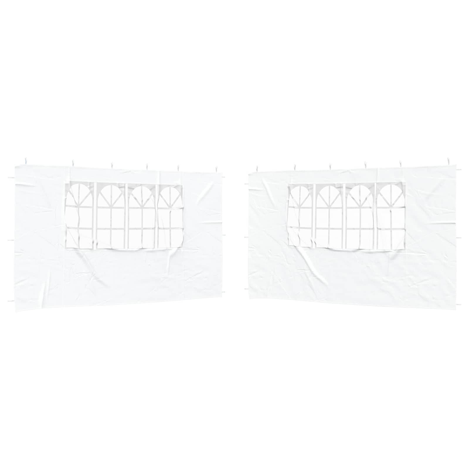Parois de tente de fête PE et acier blanc 400 x 195 cm - PANGIVO - Image 2
