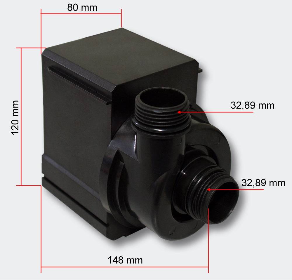 Helloshop26 - Pompe à eau de bassin filtre filtration cours d'eau eco aquarium petit étang eco 5000l/h 30 Watts - Imagen 3