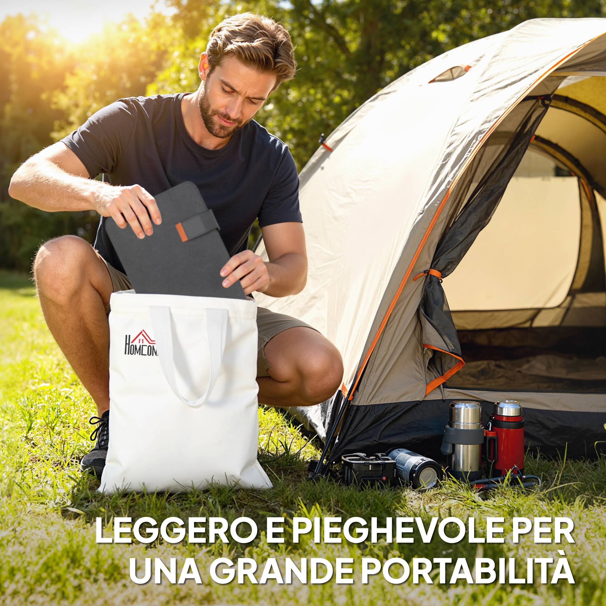 Chargeur solaire 36 W pliable avec connecteur Type-C, imperméable IP67 en ETFE, gris - Image 8