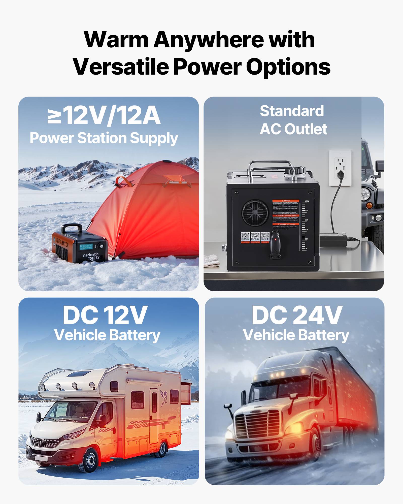 Vevor - VEVOR Chauffage diesel 8kW 12/24V, Bluetooth, télécom., LCD, réservoir 7L, camping-car - Image 5