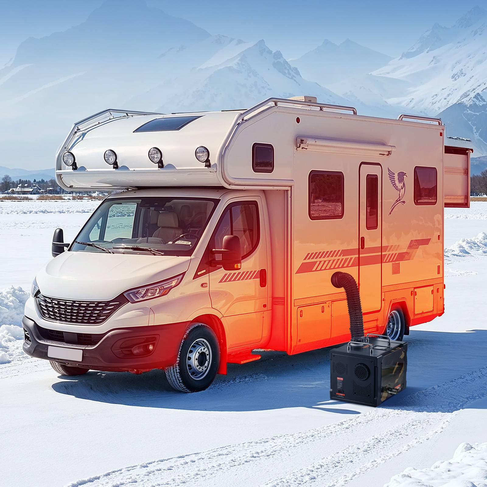 Vevor - VEVOR Chauffage diesel 8kW 12/24V, Bluetooth, télécom., LCD, réservoir 7L, camping-car - Image 8