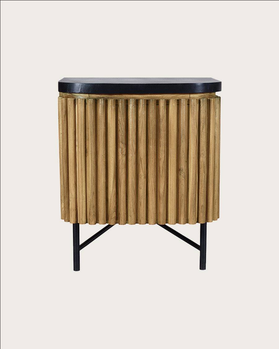 Opéra - Meuble  rétro en teck massif recyclé 140 cm - UNIQKA - Imagen 10