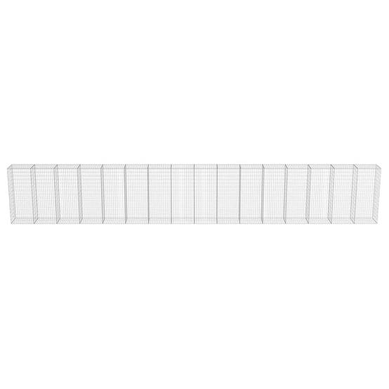 Mur à gabion avec couvercles Acier galvanisé Argenté 900 x 50 x 150 cm - PANGIVO - Image 5