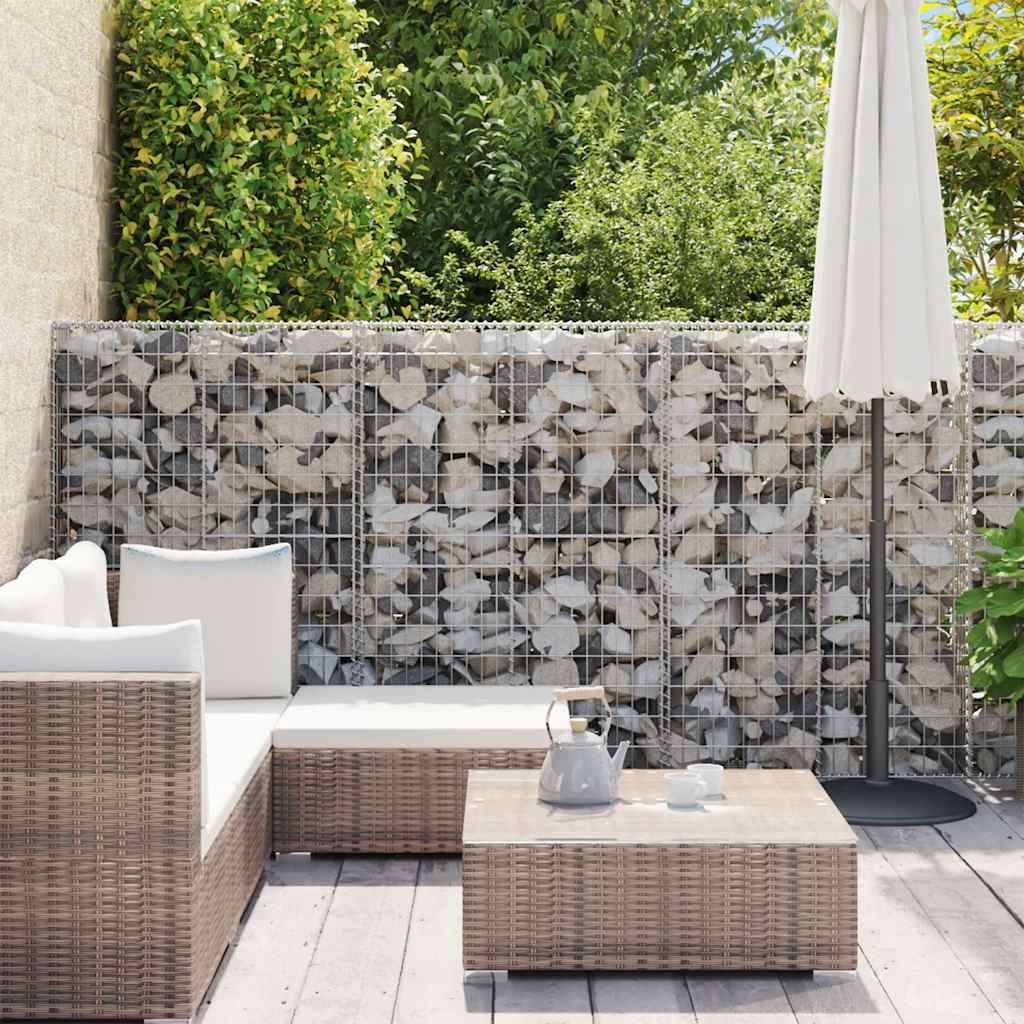 Mur à gabion avec couvercles Acier galvanisé Argenté 900 x 50 x 150 cm - PANGIVO - Image 3