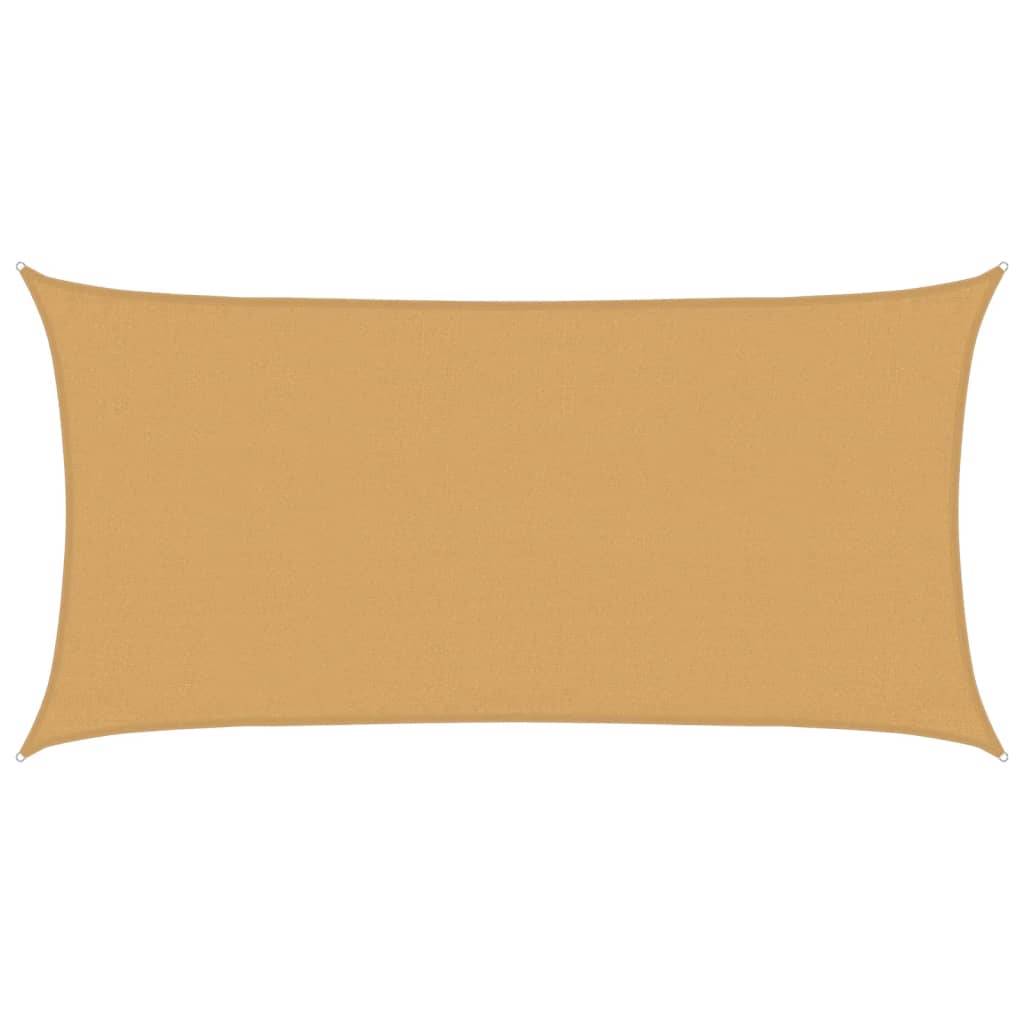 Voile d'ombrage PEHD sable 600 x 300 cm - PANGIVO - Image 1
