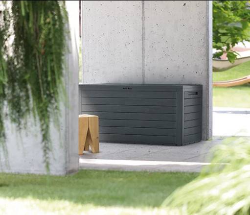 Lem Select - Coffre de jardin Woodebox Anthracite - 280L - 116cm - Imagen 2