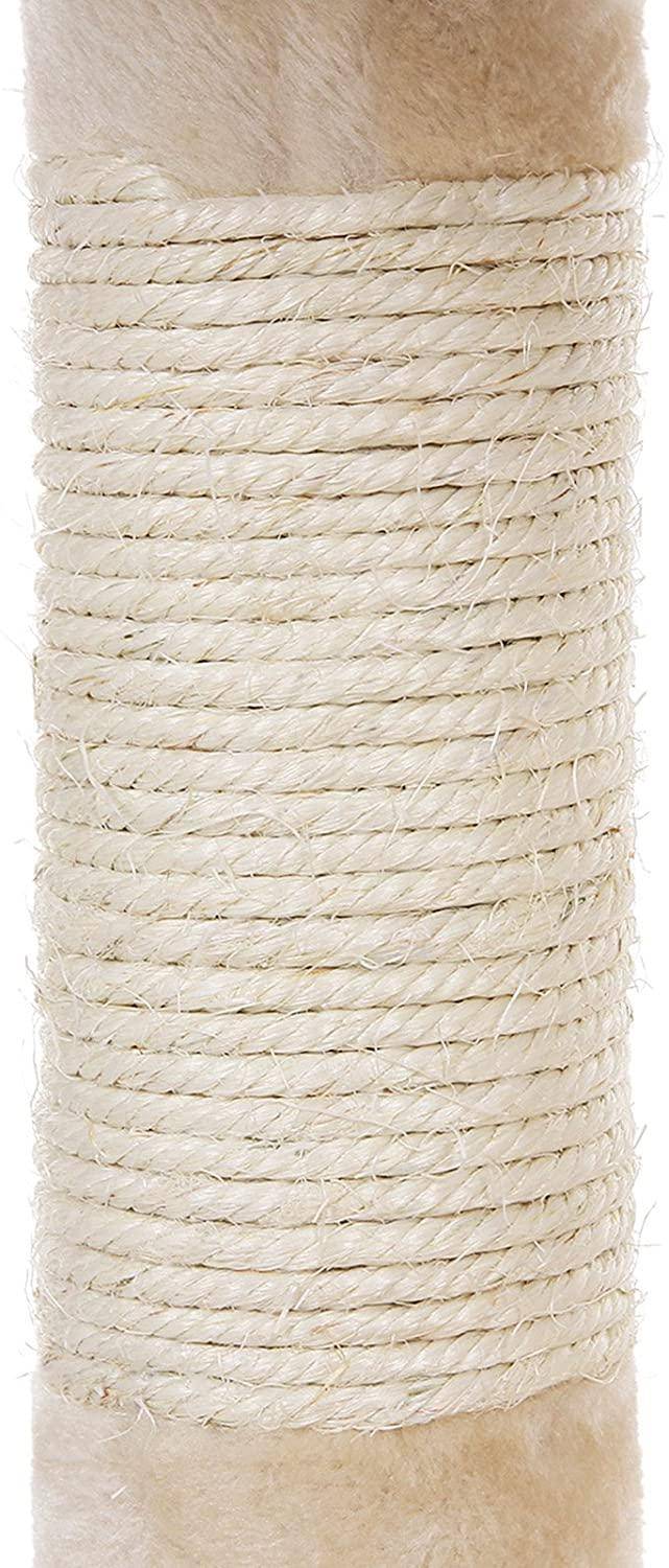 Helloshop26 - Arbre à chat griffoir niches colonnes renforcées 70 cm beige - Imagen 4