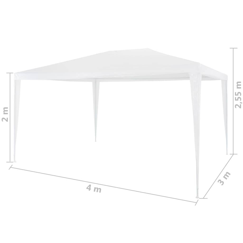 Tente de réception - Tonnelle de jardin - Barnum 3x4 m Blanc - MEUBLE PRO - Image 6