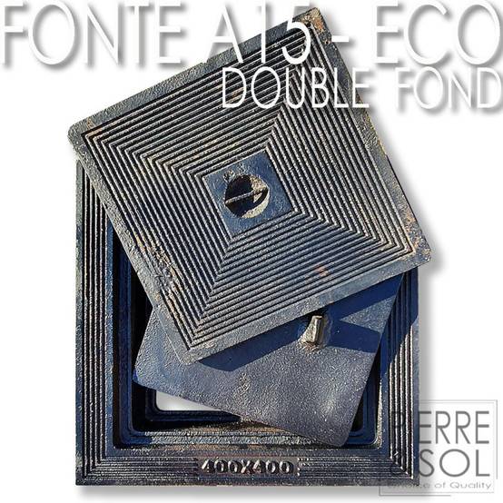 Couvercle en fonte à double fond pour regard d'inspection - A15 - LINE ECO - 60 x 45 cm - Image 1