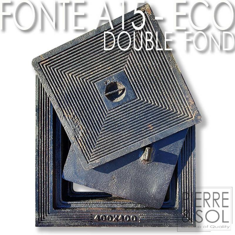 Couvercle en fonte à double fond pour regard d'inspection - A15 - LINE ECO -   60 x 45 cm - Image 1