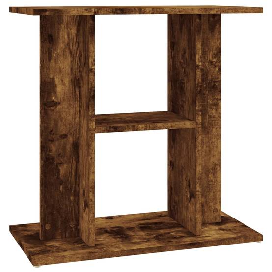 Meuble Aquarium Bois d'Ingénierie Support Rangement 60x30x60cm Chêne Fumé - ComfortXL Outdoor Living - Image 2