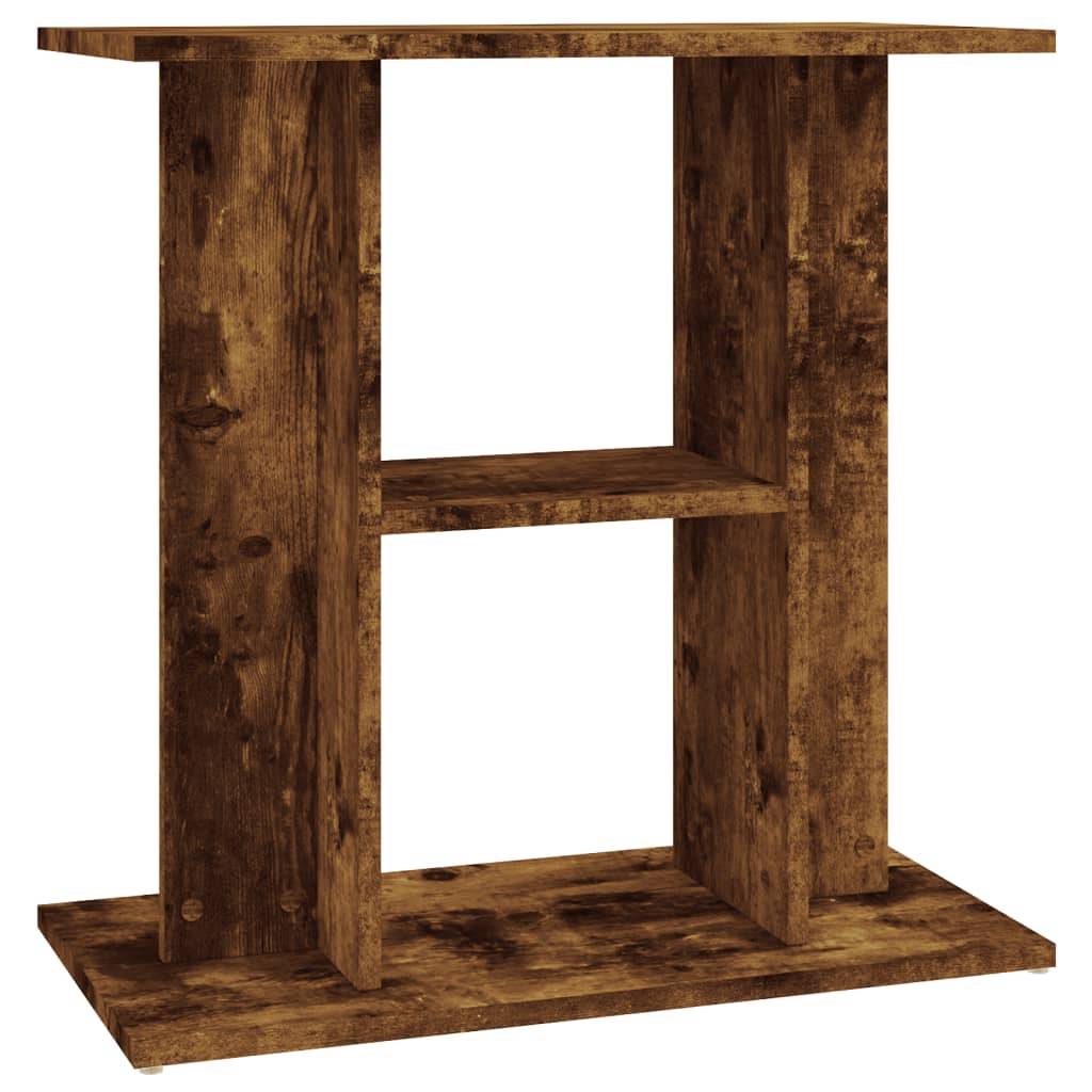 Meuble Aquarium Bois d'Ingénierie Support Rangement 60x30x60cm Chêne Fumé - ComfortXL Outdoor Living - Image 2