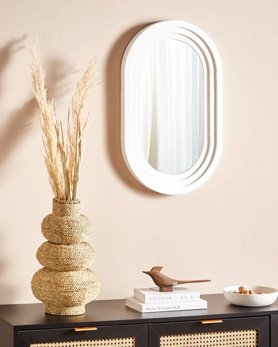 Beliani - Miroir MDF Blanc MASSILLY - 43x4x69- Beliani - Image 1